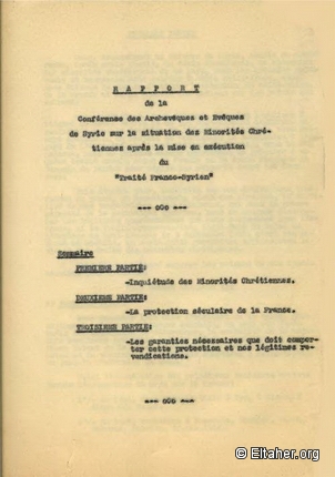 1939 - Rapport de la Conference des archeveques